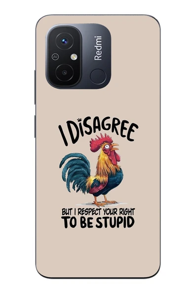 Le Balvo Redmi 12C Uyumlu I Disagree Baskılı Silikon Kılıf ürün görseli 1
