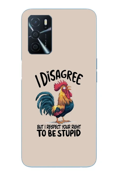 Le Balvo Oppo A16 Uyumlu I Disagree Baskılı Silikon Kılıf ürün görseli 1