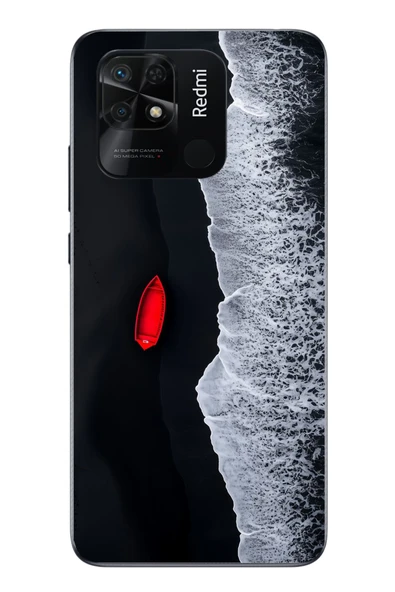 Le Balvo Redmi 10C Uyumlu Kırmızı Tekne Yalnız Baskılı Silikon Kılıf ürün görseli 1