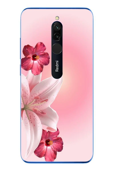 Le Balvo Redmi 8 Uyumlu Tematik Çiçek Baskılı Silikon Kılıf ürün görseli 1