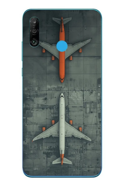 Le Balvo Huawei P30 Lite Uyumlu İki Uçak Baskılı Silikon Kılıf ürün görseli 1