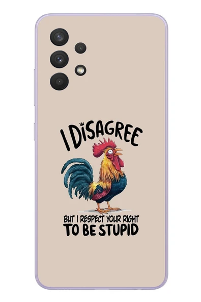 Le Balvo Samsung Galaxy A32 Uyumlu I Disagree Baskılı Silikon Kılıf ürün görseli 1