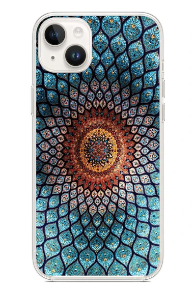 Le Balvo İphone 14 Plus Uyumlu İran Dokuması Baskılı Silikon Kılıf ürün görseli 1