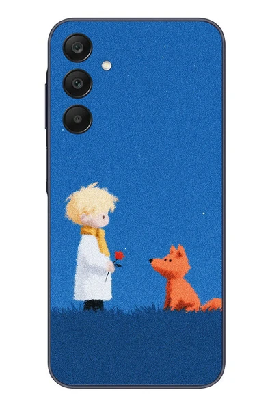 Le Balvo Samsung Galaxy A25 Uyumlu Sarışın Çocuk ve Köpek Baskılı Silikon Kılıf ürün görseli 1