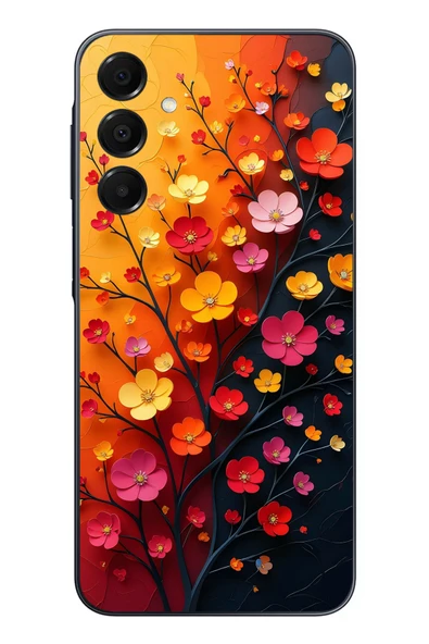 Le Balvo Samsung Galaxy A16 Uyumlu Sonbahar Çiçekleri Baskılı Silikon Kılıf ürün görseli 1