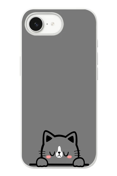 Le Balvo İphone 16e Uyumlu Uyuyan Kedi Baskılı Silikon Kılıf ürün görseli 1