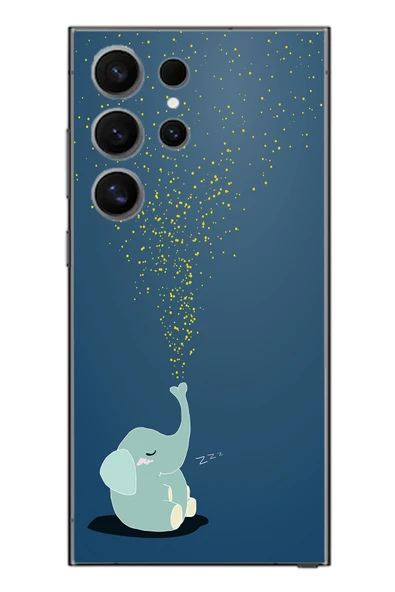 Le Balvo Samsung Galaxy S24 Ultra Uyumlu Uyuyan Fil Baskılı Silikon Kılıf ürün görseli 1