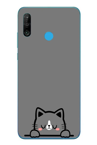Le Balvo Huawei P30 Lite Uyumlu Uyuyan Kedi Baskılı Silikon Kılıf ürün görseli 1