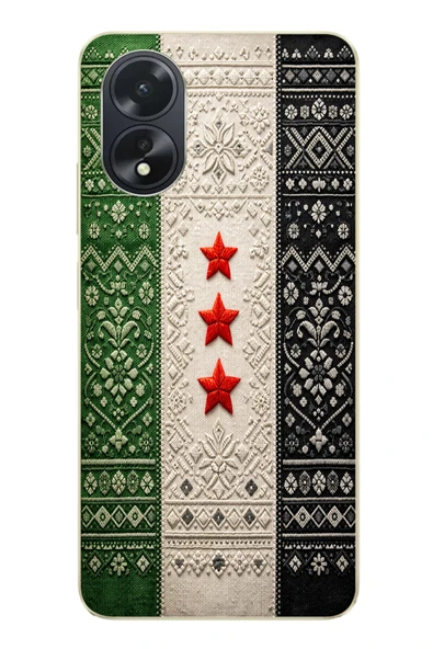 Le Balvo Oppo A38 Uyumlu Suriye Bayrağı Dokuma Baskılı Silikon Kılıf ürün görseli 1
