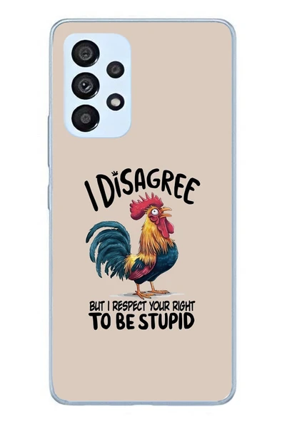 Le Balvo Samsung Galaxy A53 Uyumlu I Disagree Baskılı Silikon Kılıf ürün görseli 1