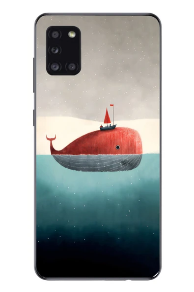 Le Balvo Samsung Galaxy A31 Uyumlu Balina Baskılı Silikon Kılıf ürün görseli 1