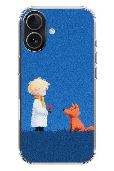 Le Balvo iphone 17 Uyumlu Sarışın Çocuk ve Köpek Baskılı Silikon Kılıf ürün görseli 1