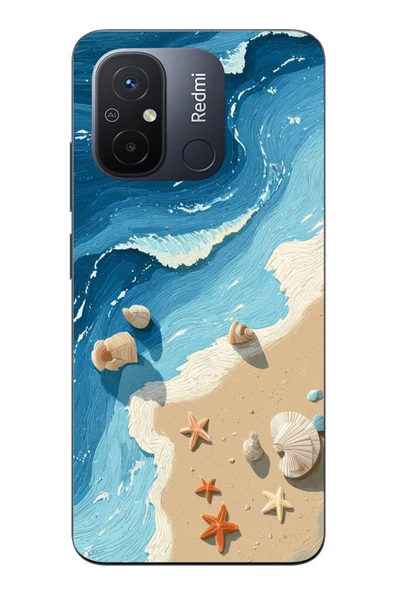 Le Balvo Redmi 12C Uyumlu Deniz Yıldızı Tatilde Baskılı Silikon Kılıf ürün görseli 1