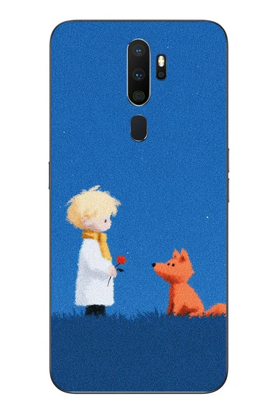 Le Balvo Oppo A5 2020 Uyumlu Sarışın Çocuk ve Köpek Baskılı Silikon Kılıf ürün görseli 1