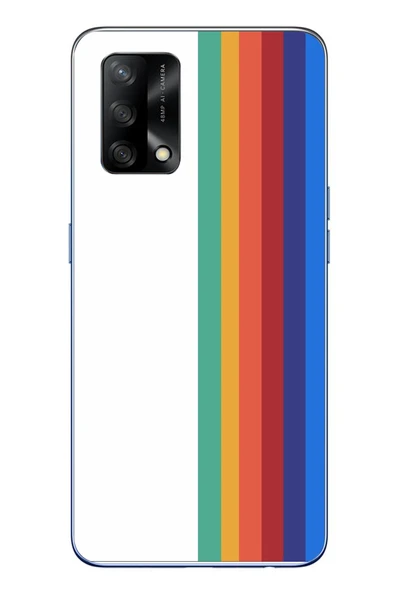 Le Balvo Oppo A74 Uyumlu Gökkuşağı Baskılı Silikon Kılıf ürün görseli 1