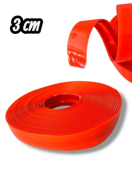 3 Cm Neon Turuncu Krom Yapıştırma Şerit 10 METRE | Esnek Kendinden Yapışkanlı Dekoratif Krom Kaplama | Araç, Mobilya ve Ev Dekoru İçin ürün görseli 1