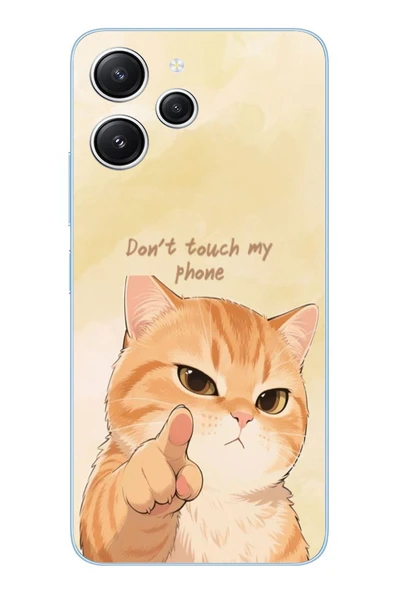Le Balvo Redmi 12 Uyumlu Dont Touch My Phone Baskılı Silikon Kılıf ürün görseli 1
