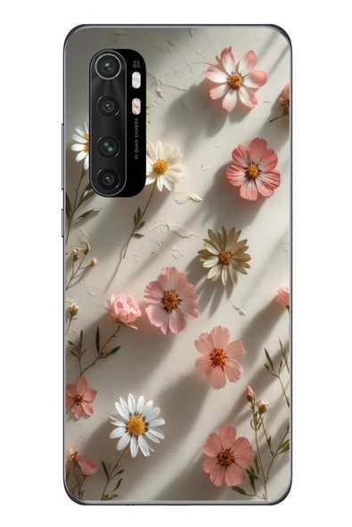Le Balvo Xiaomi Mi 10 Lite Uyumlu Papatya Çiçekleri Baskılı Silikon Kılıf ürün görseli 1