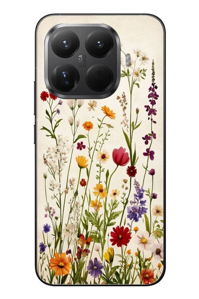 Le Balvo Xiaomi Mi 15T Pro Uyumlu Zarif Çiçekler Baskılı Silikon Kılıf ürün görseli 1