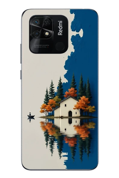 Le Balvo Redmi 10C Uyumlu Sonbahar Evi Baskılı Silikon Kılıf ürün görseli 1