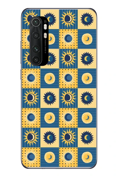 Le Balvo Xiaomi Mi 10 Lite Uyumlu Damalı Papatyalar Baskılı Silikon Kılıf ürün görseli 1