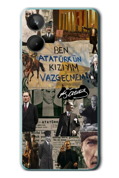 Le Balvo Realme 10 4G Uyumlu Ben Atatürk Kızıyım Baskılı Silikon Kılıf ürün görseli 1