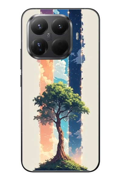 Le Balvo Xiaomi Mi 15T Pro Uyumlu Yalnız Ağaç Dört Mevsim Baskılı Silikon Kılıf ürün görseli 1