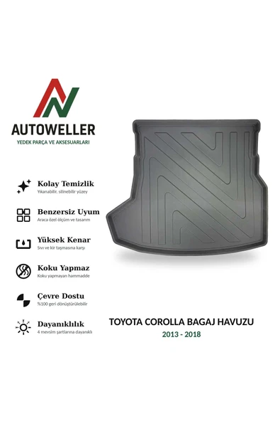 AutoWeller Toyota Corolla 2013-2018 Bagaj Havuzu ürün görseli 1