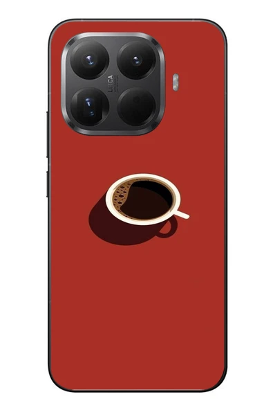 Le Balvo Xiaomi Mi 15T Pro Uyumlu Sade Kahve Kupası Baskılı Silikon Kılıf ürün görseli 1