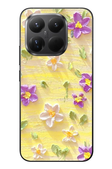 Le Balvo Xiaomi Mi 15T Pro Uyumlu Mor Papatyalar Baskılı Silikon Kılıf ürün görseli 1