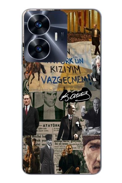 Le Balvo Realme C55 Uyumlu Ben Atatürk Kızıyım Baskılı Silikon Kılıf ürün görseli 1