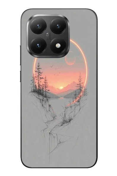 Le Balvo Xiaomi Mi 15T Uyumlu Günbatımı Mermer Desenli Baskılı Silikon Kılıf ürün görseli 1