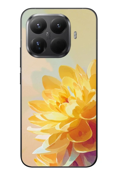 Le Balvo Xiaomi Mi 15T Pro Uyumlu Sarı Çiçek Baskılı Silikon Kılıf ürün görseli 1