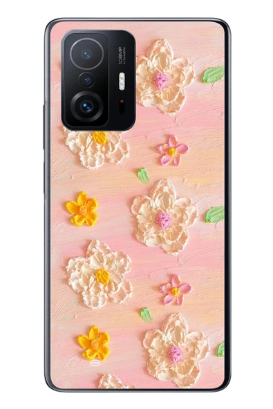 Le Balvo Xiaomi Mi 11 T-11 T Pro Uyumlu Pastel Papatya Baskılı Silikon Kılıf ürün görseli 1