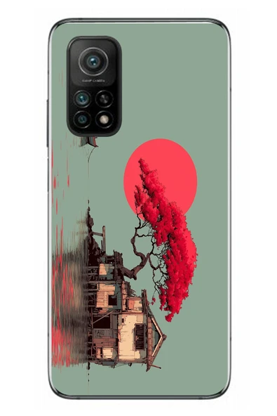 Le Balvo Xiaomi Mi 10 T Uyumlu Sahil Evi Baskılı Silikon Kılıf ürün görseli 1