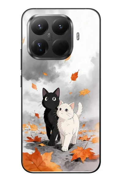 Le Balvo Xiaomi Mi 15T Pro Uyumlu Sonbahar Kedileri Baskılı Silikon Kılıf ürün görseli 1