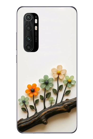 Le Balvo Xiaomi Mi 10 Lite Uyumlu Dalda Açan Çiçekler Baskılı Silikon Kılıf ürün görseli 1