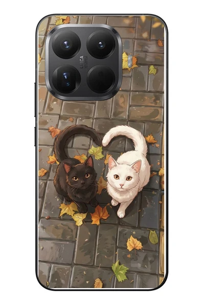 Le Balvo Xiaomi Mi 15T Pro Uyumlu Kalp Kuyruklu Kediler Baskılı Silikon Kılıf ürün görseli 1