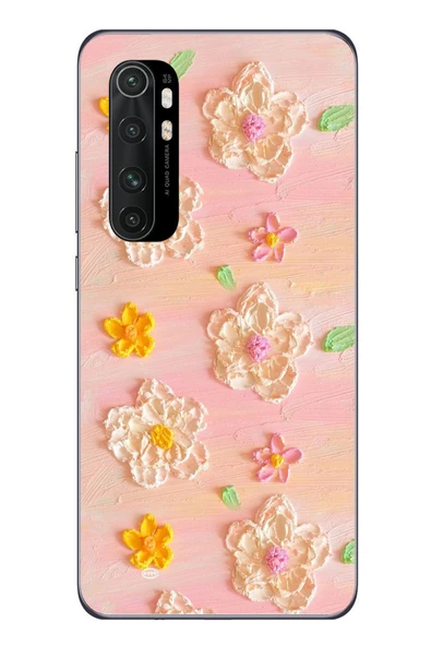 Le Balvo Xiaomi Mi 10 Lite Uyumlu Pastel Papatya Baskılı Silikon Kılıf ürün görseli 1