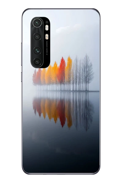 Le Balvo Xiaomi Mi 10 Lite Uyumlu Sonbahar Zamanı Baskılı Silikon Kılıf ürün görseli 1