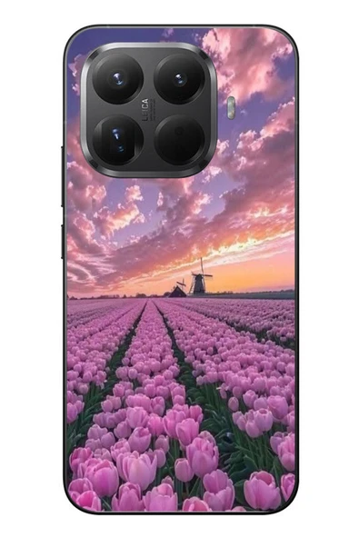 Le Balvo Xiaomi Mi 15T Pro Uyumlu Lale Bahçesi Baskılı Silikon Kılıf ürün görseli 1