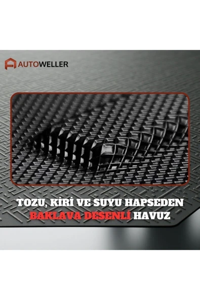 AutoWeller Audi A3 2013-2020 Havuzlu 3D TPE Oto Paspas Takımı ürün görseli 1
