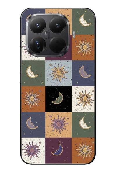 Le Balvo Xiaomi Mi 15T Pro Uyumlu Ay Güneş Retro Baskılı Silikon Kılıf ürün görseli 1