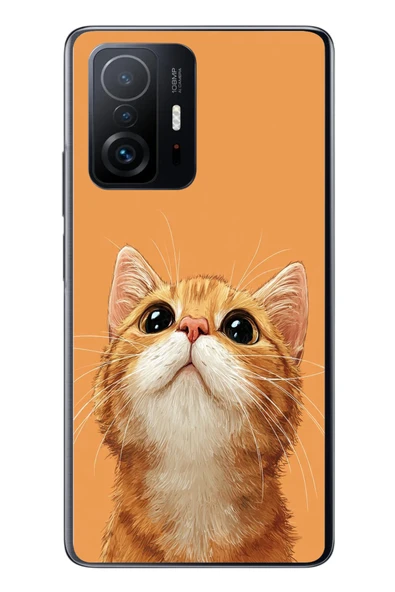 Le Balvo Xiaomi Mi 11 T-11 T Pro Uyumlu Masum Kedi Baskılı Silikon Kılıf ürün görseli 1