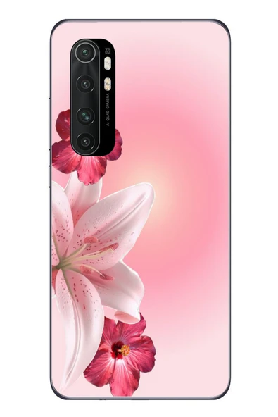 Le Balvo Xiaomi Mi 10 Lite Uyumlu Tematik Çiçek Baskılı Silikon Kılıf ürün görseli 1