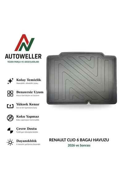 AutoWeller Renault Clio 6 2026 Sonrası Bagaj Havuzu ürün görseli 1