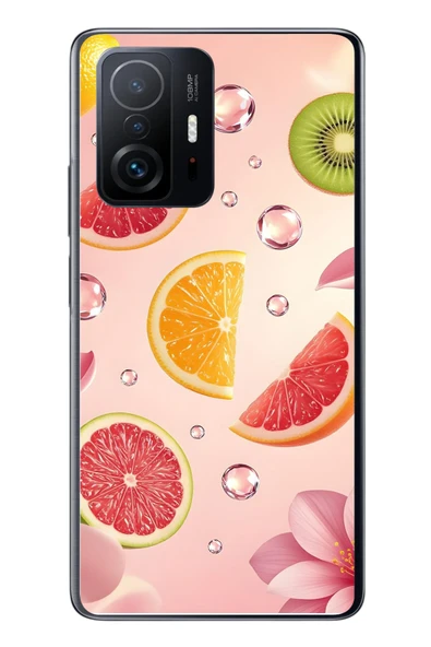 Le Balvo Xiaomi Mi 11 T-11 T Pro Uyumlu Meyve Dilimleri Baskılı Silikon Kılıf ürün görseli 1