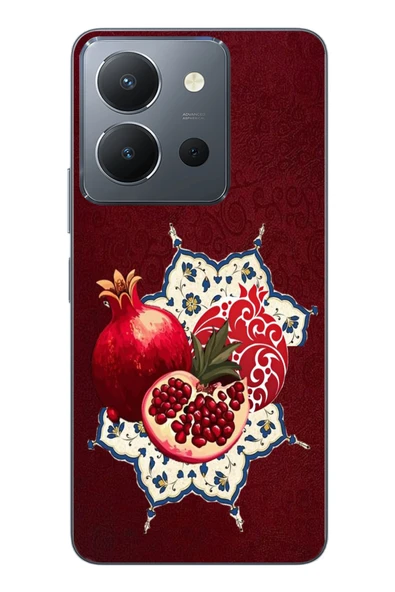 Le Balvo Vivo Y36 Uyumlu Nar Retro Baskılı Silikon Kılıf ürün görseli 1
