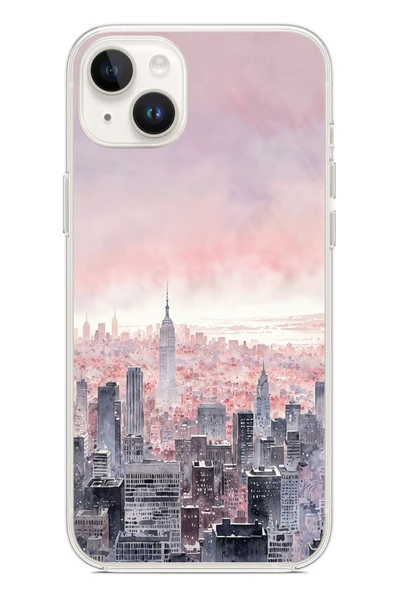 Le Balvo İphone 14 Plus Uyumlu Gökdelenler Baskılı Silikon Kılıf ürün görseli 1