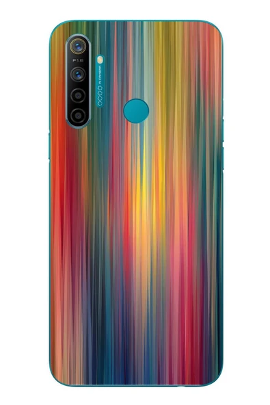Le Balvo Realme 5i Uyumlu Gökkuşağı Karışımı Baskılı Silikon Kılıf ürün görseli 1